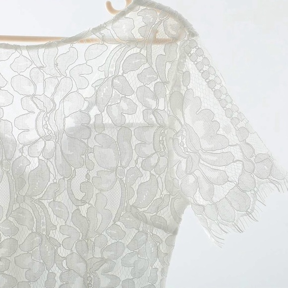 NWT MSLG Women's Elegant floral lace dress SZ Small - Picture 6 of 12